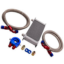 New 19 Row AN10 Universal Engine Transmission Oil Cooler + Filter Adaptor Kit Silver 2024 - buy cheap