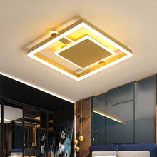 Gold Square LED Ceiling Light with Remote Modern Dimmable Brown Lamp with Acrylic Lampshades for Bedroom Living Room Bathroom 2024 - buy cheap