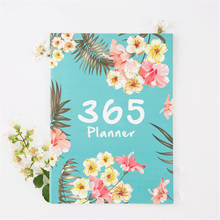 365 Days Flowers A4 Notebook Agenda Schedule Organizer Daily Weekly Monthly Planner Diary Notepad Kawaii Korean Stationery 2024 - buy cheap
