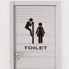 WC Toilet Entrance Sign Door Stickers For Public Place Home Decoration Creative Pattern Wall Decals DIY Funny Mural Art 2024 - buy cheap