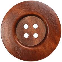 20pcs Brown Round Wood Buttons 4 Holes 40/50/60mm Craft Buttons for Sewing Clothing, Large Sewing Buttons for Crafts 2024 - buy cheap