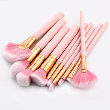 4/10PCS Makeup Brushes Set Pink Handle Foundation Make up brushes Lip Eye Liner Foundation brush Beauty Tools Kit maquiagem 2024 - buy cheap