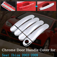 Chrome Car Door Handle Cover for Seat Ibiza MK3 6L 2003~2009 Car Covering Trim Set Exterior Accessories 2004 2005 2006 2007 2008 2024 - buy cheap