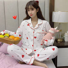 2021 Spring Autumn Long Sleeve Pajama Sets for Women Fashion Cute Print Sleepwear Suit Pyjama Homewear Pijama Mujer Home Clothes 2024 - buy cheap