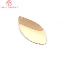 (33646)20PCS 23*11MM 24K Gold Color Brass Twisted Willow Leaf Shape Charms High Quality Diy Jewelry Findings Accessories 2024 - buy cheap