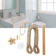 Innovative Toilet Roll Holder Hemp Rope Wood Towel Rack Paper Storage Shelf Tissue Hanger Home Bathroom Accessories 2024 - buy cheap