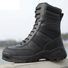 Military Tactical Combat Boots Men Leather Waterproof Black Camping Trekking Outdoor Shoe Man Climbing Hunting Hiking Shoes 2024 - buy cheap