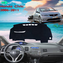 Cubierta de salpicadero, almohadilla protectora para evitar esteras ligeras, accesorios para coche, parasol, para Honda Civic 8 2006 ~ 2011 2007 2008 2024 - compra barato