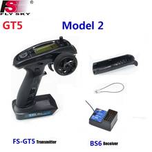 Transmisor FS GT5 de 2,4G y 6 canales con receptor de FS-BS6, giroscopio integrado, a prueba de fallos, para coche y barco a control remoto 2024 - compra barato