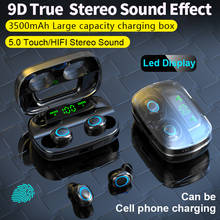 S11 наушники-вкладыши TWS Bluetooth 5,0 наушники 3500 мАч зарядным устройством светодиодный Дисплей спортивные Водонепроницаемый Touch Шум снижение С микрофоном 2024 - купить недорого