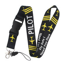 Pliot-Llavero con cordón de vuelo para piloto, correa para el cuello, para quitar antes del vuelo 2024 - compra barato