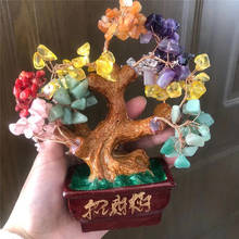 Cuarzo de árbol de la suerte de cristal, material mezclado natural para decoración del hogar 2024 - compra barato