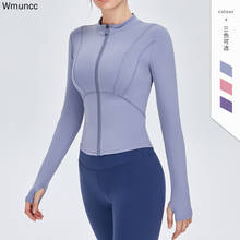 Wmuncc Running Jacket Women Sport Long Sleeve Yoga Breathable Top Shirt Zipper Fitness Gym Workout Coats Shirts Sportswear 2024 - buy cheap