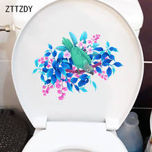 ZTTZDY 26.7CM×20.4CM Parrot Cartoon WC Toilet Decoraiton Fashion Home Room Wall Stickers Decals T2-1042 2024 - buy cheap