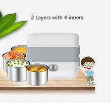 220v portátil aquecimento elétrico lancheira mini fogão de arroz doméstico para viagens escritório refeições aquecimento ue/au/reino unido/eua plug 2024 - compre barato