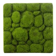 Grass Mat- Stone Shape Indoor Green Artificial Lawns Turf Carpets Fake Sod Moss for Home Hotel Wall Balcony Decor 2024 - buy cheap