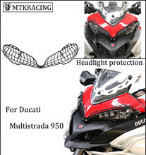 Mtkracing capa protetora para farol de motocicleta, grade decorativa para ducati multiroad 950, 1200, 1260 e 2015 2024 - compre barato