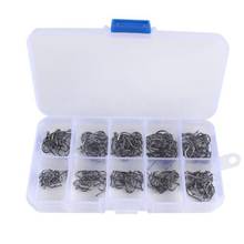 200/500 pcs / set 3-12# Fish Jig Hooks with Hole Fishing Tackle Box 10 Sizes Carbon Steel Hooks 2024 - buy cheap