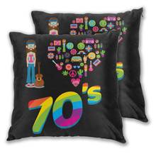 Capa de almofadas decorativas eu love 70s hippie estiloso impressionante 70s sofá vintage almofadas de travesseiro capa de almofada 2024 - compre barato