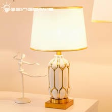 Luxury Modern White Ceramic Table Lamp for Bedroom Bedside Lamp Nordic Simple American LED Desk Lamp E27 110V 220V Home Decor 2024 - buy cheap