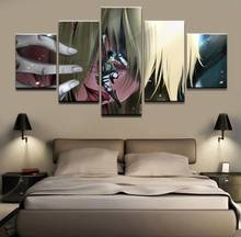 Canvas Picture Wall Decor Modular Framework 5 Pieces Annie Leonhart Attack on Titan Eren Yeager Painting Wall Art Printed Poster 2024 - buy cheap