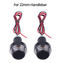 1 par led guiador da motocicleta turn signal luz âmbar indicador pisca alavanca final flash para 22mm guiador da motocicleta