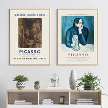 Pintura abstracta Vintage de Pablo Picasso, carteles en lienzo e impresiones de museo, Galería moderna, imagen de Arte de pared, decoración del hogar 2024 - compra barato