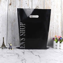 Wholesales 500pcs Plastic Gift Bags with White Logo Personalized Presents Packaging for Boutique Shopping Party 2024 - buy cheap