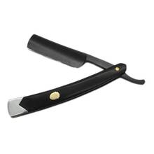 Men Shaving Barber Tools Hair Razor & Blades Antique Black Folding Shaving Knife Stainless Steel Straight Razor 2024 - buy cheap