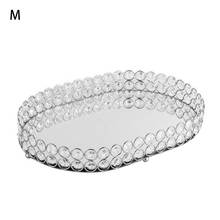 Mirror Tray Crystal Cosmetic Perfume Tray Decorative Tea Lights Tray Ornate Jewe U2JC 2024 - buy cheap