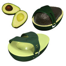 Зеленая коробка для хранения авокадо оставайтесь свежими оставшимися половинчатыми пластиковыми держателями для еды, ящик для кухонного гаджета, контейнер для хранения еды 2024 - купить недорого