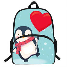 Mochilas escolares de 16 pulgadas para niños y niñas, morral escolar con diseño de pingüino y dibujos animados, mochila escolar para adolescentes 2024 - compra barato