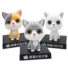 Cute Cat Shaking Head Doll Cell Phone Holder Car Interior Ornament Desktop Decor 2024 - buy cheap