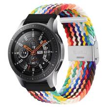 Ремешок нейлоновый для Samsung galaxy watch 3/Active 2/Amazfit gtr, сменный Регулируемый Браслет для Huawei watch GT2, 22 мм 20 мм 2024 - купить недорого
