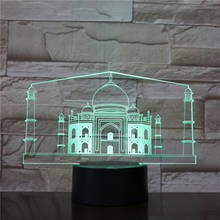 Muslim Temple Castle 7 Color USB LED 3D Lamp Bedroom Office Decoration Table Lamp 3D Night Light With Touch Remote Control 1847 2024 - buy cheap