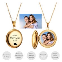 Custom Photo Name Pendant Personalized Letter Photo-Frame Choker Necklace Customized Nameplate Chain Jewelry Women Couple GIft 2024 - buy cheap