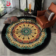 Ethnic Style Round Carpets for Living Room Geometric Round Area Rugs For Bedroom Grey Modern Home Decor Rugs for Bedroom Decor 2024 - buy cheap