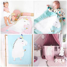 Mantas de unicornio para cochecito de bebé, mantas de punto suave para recién nacido, sofá envolvente, ropa de cama para niños 2024 - compra barato