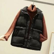 1pcs/lot Women Sleeveless Vest Winter Warm Plus Size 2XL Down Padded vest female stand Collar vest 2024 - buy cheap