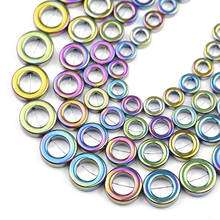 Multicolored Round Circle Hematite Beads 8/10/12/14mm Natural Stone Spacers Loose Beads For Jewelry Making Diy Bracelet Necklace 2024 - buy cheap