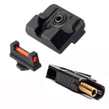 Mira de ponto vermelho/verde, mira fibra óptica tática dianteira e traseira com visão noturna para caça, acessórios glock kublai p1 2024 - compre barato