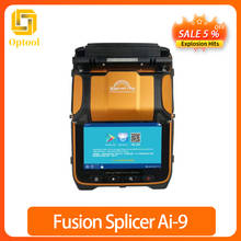 AI-9 Multi-language Intelligent FTTH VFL Six Motors Arc Signal Fire Ai-9 Fiber Optic Fusion Splicer welder with OPM VFL GIFT 2024 - buy cheap