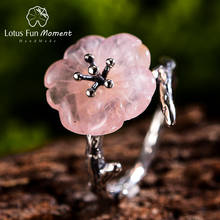 Lotus Fun Moment-anillo abierto para mujer, de Plata de Ley 925 auténtica, hecho a mano, joyería fina de diseño, flor en la lluvia 2024 - compra barato