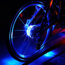 Roda de bicicleta luz da frente hub cauda led luz mtb estrada falou decoração segurança equitação noite aviso ciclismo lâmpada bc0035 2024 - compre barato