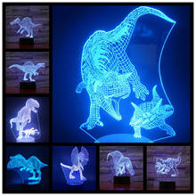 Spinosaurus Indominus Rex Dinosaur 3D Led Nightlights Color Changing Table Lamp Led Lighting For Xmas Gift 2024 - buy cheap