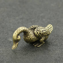 Cute Brass Duck Statue Vintage Simulated Animal Statue Metal Figure Props Home Office Desk Decor Ornament Toy Gift 2024 - buy cheap