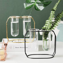 Vaso de vidro hidropônico transparente, vaso de flores escandinapo para escritório, mesa de plantas verdes decoração para casa 2024 - compre barato