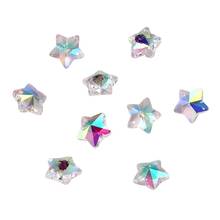 100pcs 13x7mm Clear Crystal Star Pendant Charms Loose Spacer Bead for Earring DIY Jewelry Making Handmade AB Color Plated 2024 - buy cheap