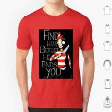 Camiseta de algodón con estampado de "Find it Before He Find You", camiseta de manga corta de algodón con estampado de dibujos animados de Waldo, Waldo, here Is, Waldo, here, walkie 2024 - compra barato
