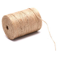 Cordas de linho de cânhamo 50m artesanal, corda para amarrar fio de serapilheira decoração de casa diy, acessórios de artesanato 2024 - compre barato
